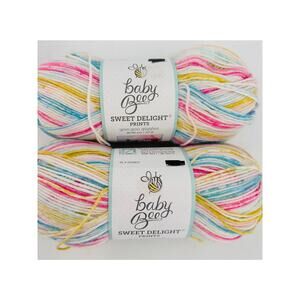 2 Baby Bee Sweet Delight Prints Baby Yarn Pink White blue GOO GOO GIGGLES Lovey